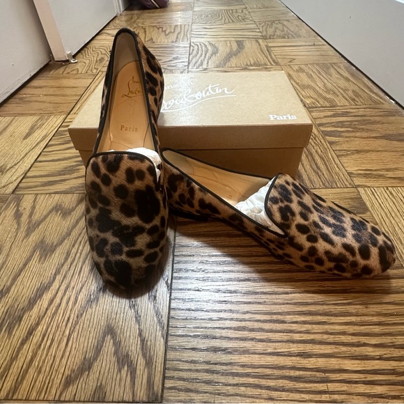 Christian Louboutin Flat Pony Leopard Luxor Shoes, 38.5 - Picture 2 of 5
